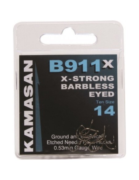 Anzuelo Kamasan B911 X -Strong Barbless Eyed