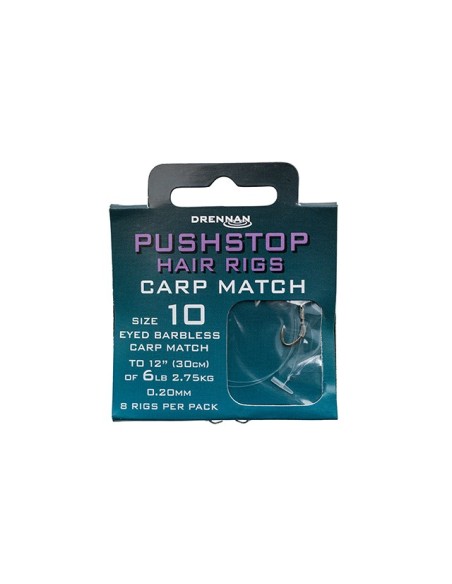 Anzuelo Montado Drennan Pushstops Hair Rigs 30 Cm