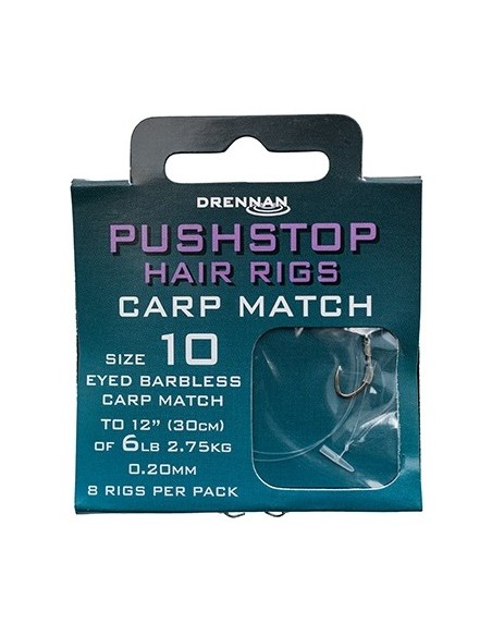 Anzuelo Montado Drennan Pushstops Hair Rigs 30 Cm