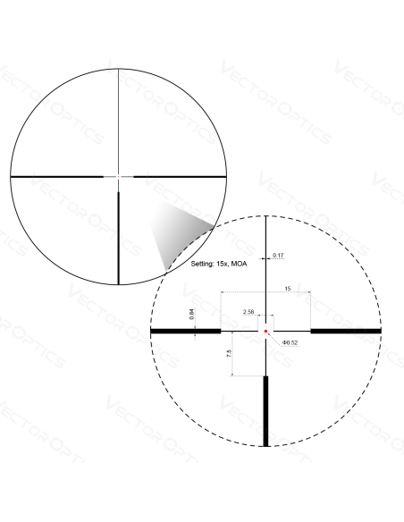 Visor Vector Optics Continental 3-18 X 50 Con Torreta