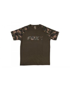 Camiseta Raglan Khaki/Camo Fox