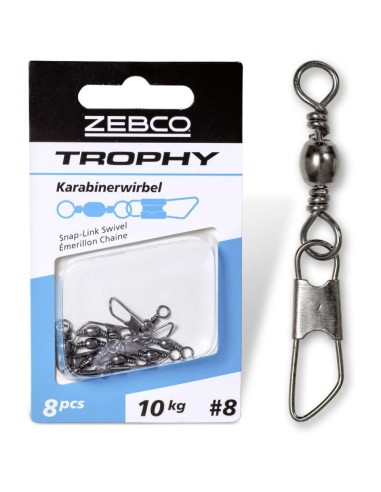 Quitavueltas Zebco Trophy Snap-link Swivel | Pesca segura