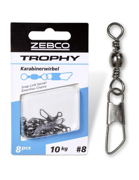 Quitavueltas Zebco Trophy Snap-link Swivel | Pesca segura